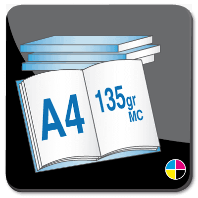 Toon details van Brochures A4  135 gr MC gelijmd