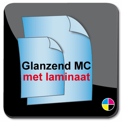 Toon details van Flyers ongevouwen glanzend MC met laminaat